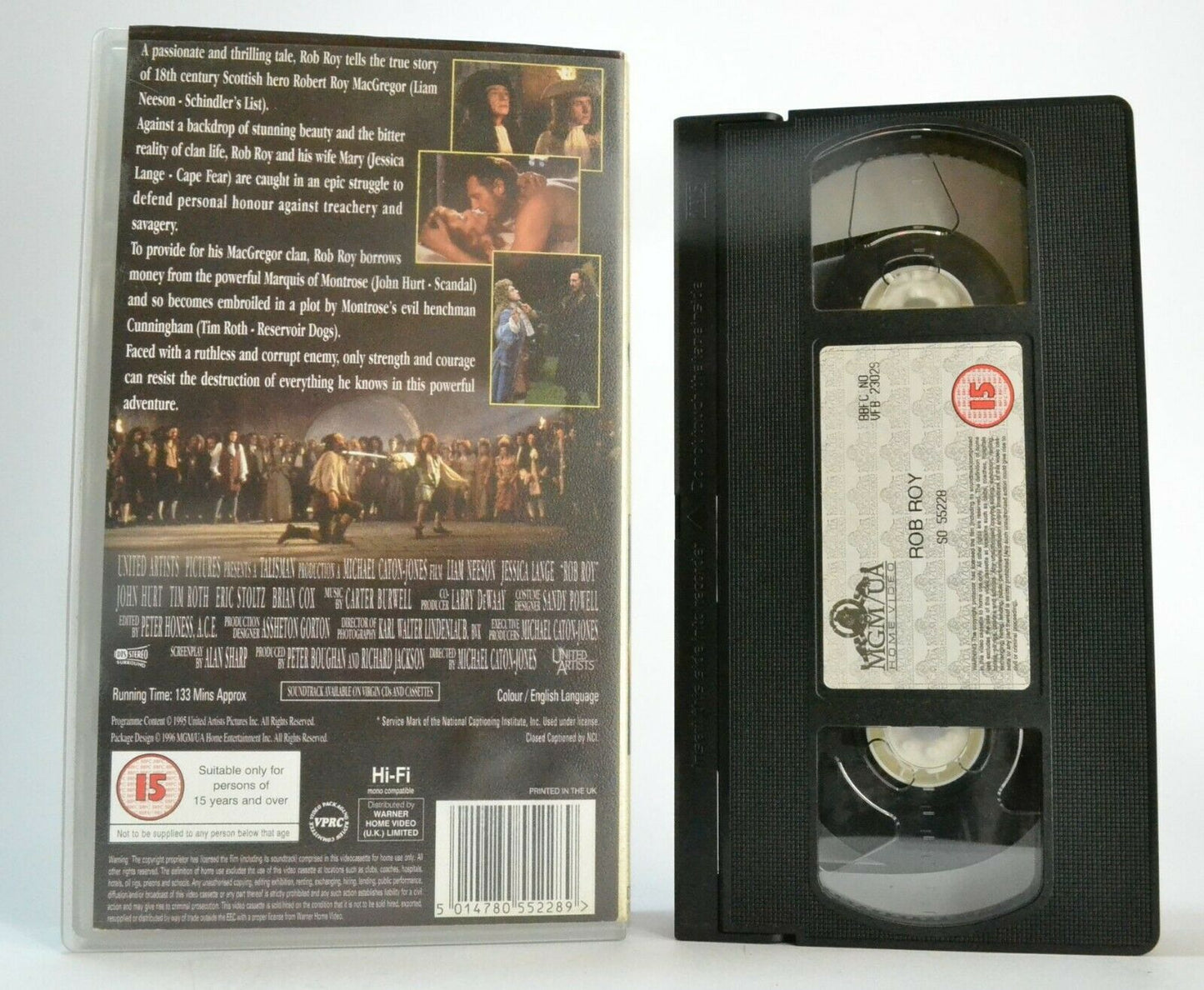 Rob Roy (1995): Scottish Clan Chief - Biographical Drama - Liam Neeson - Pal VHS-