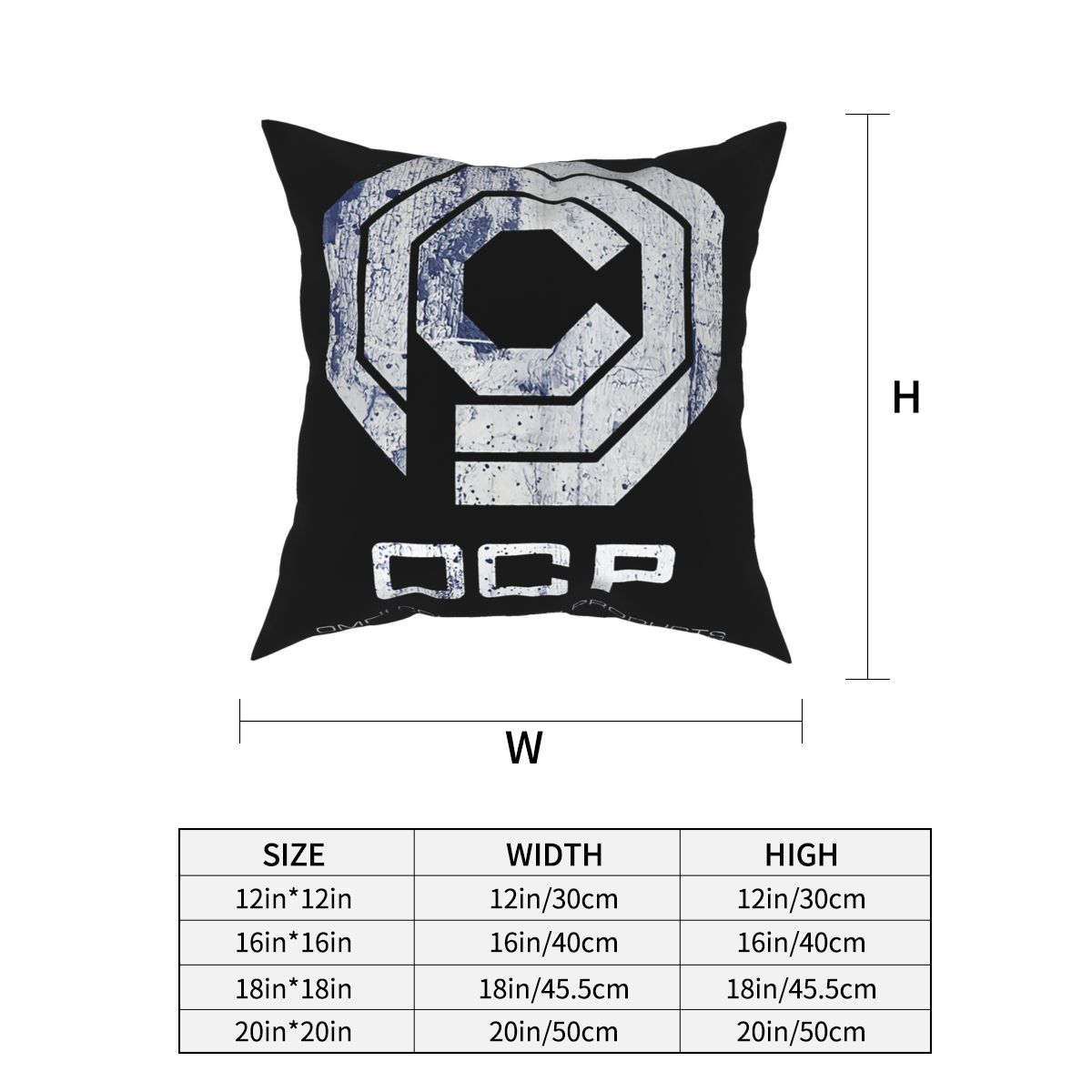 Robocop Ocp Classic Movie Logo T Print Ed209 Retro Vintage Original Design Womens Comical Cheap Sale Pillow Case Cover-