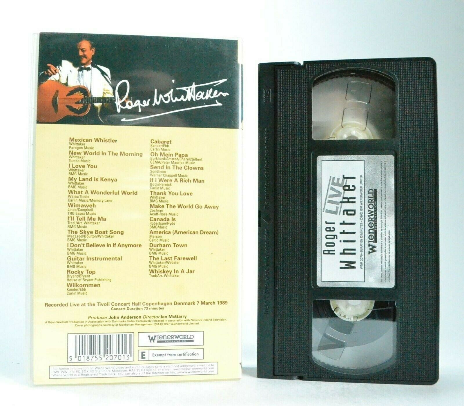 Roger Whittaker: Live - Tivoli Concert Hall - Denmark - Smash Hits - Music - VHS-