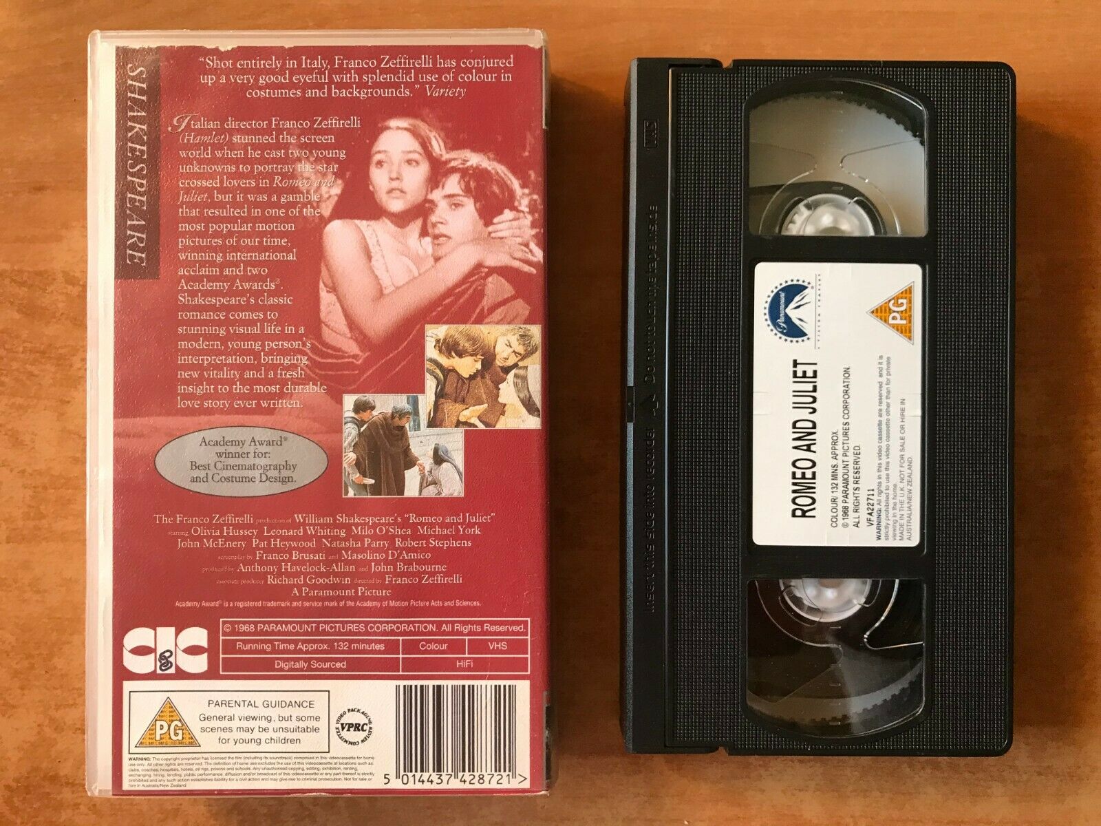 Romeo And Juliet; [William Shakespeare] Drama - Digitally Remestered - Pal VHS-