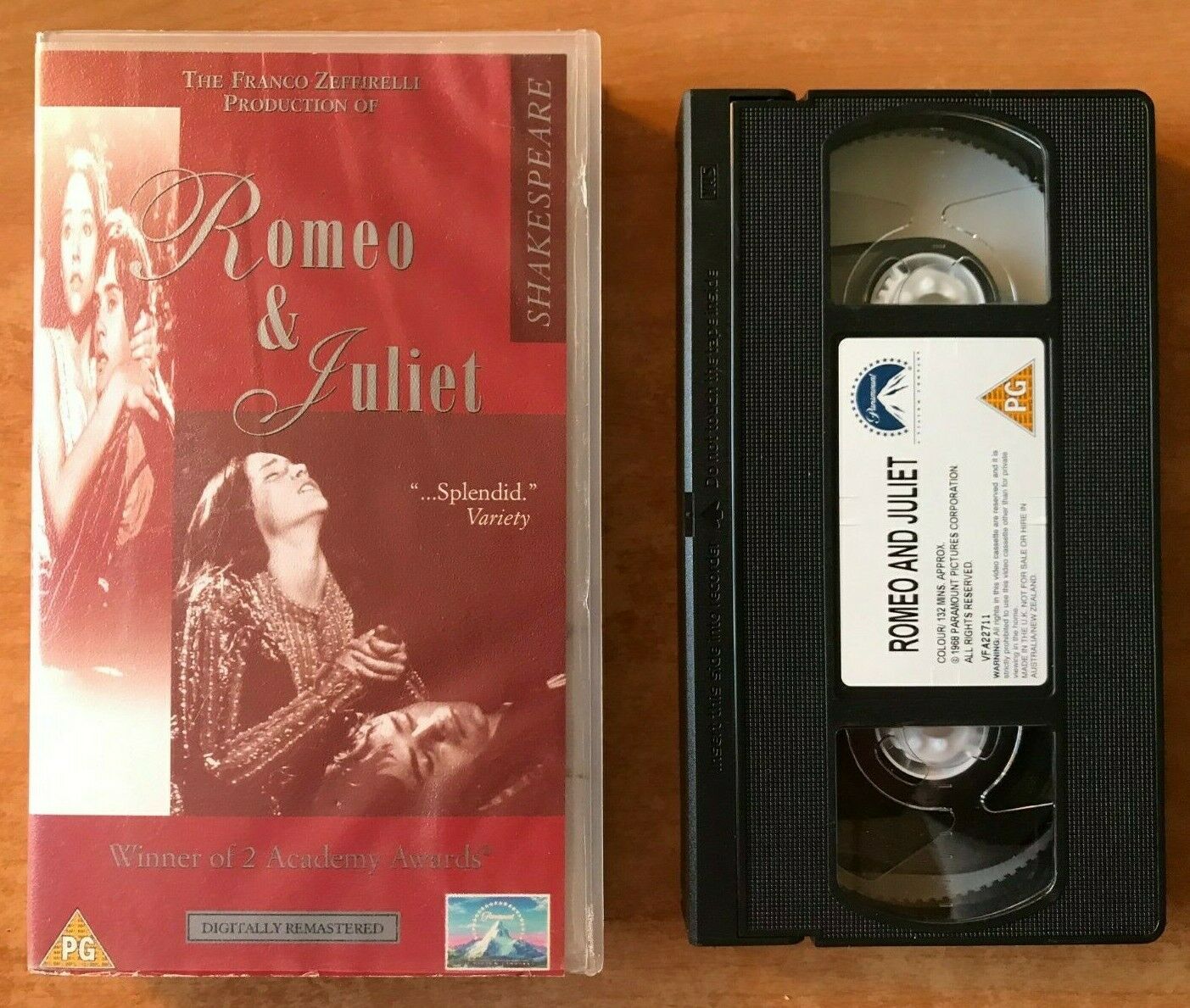 Romeo And Juliet; [William Shakespeare] Drama - Digitally Remestered - Pal VHS-