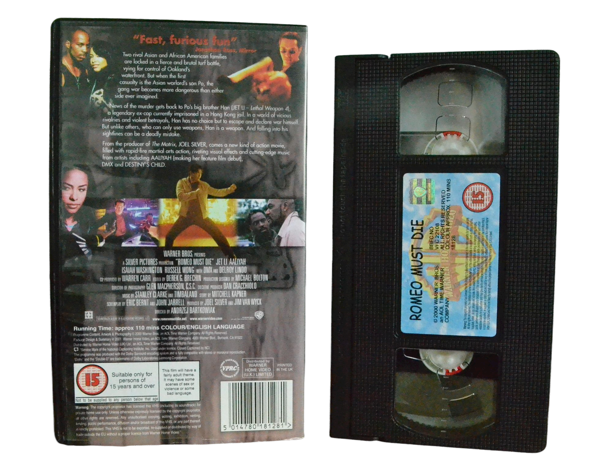 Romeo Must Die - Jet Li - Warner Home Video - Vintage - Pal VHS-