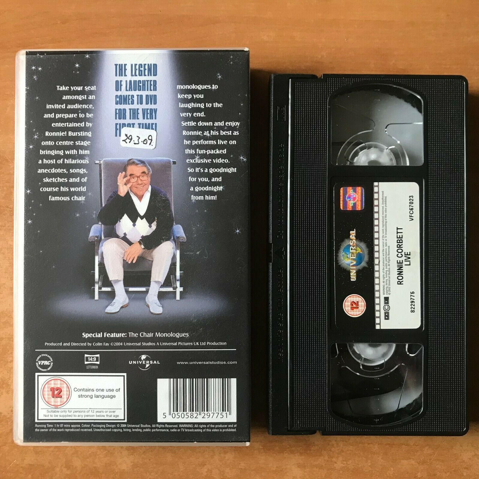 Ronnie Corbett Live (2004); [The Chair Monologues] Stand-Up - Comedy - Pal VHS-