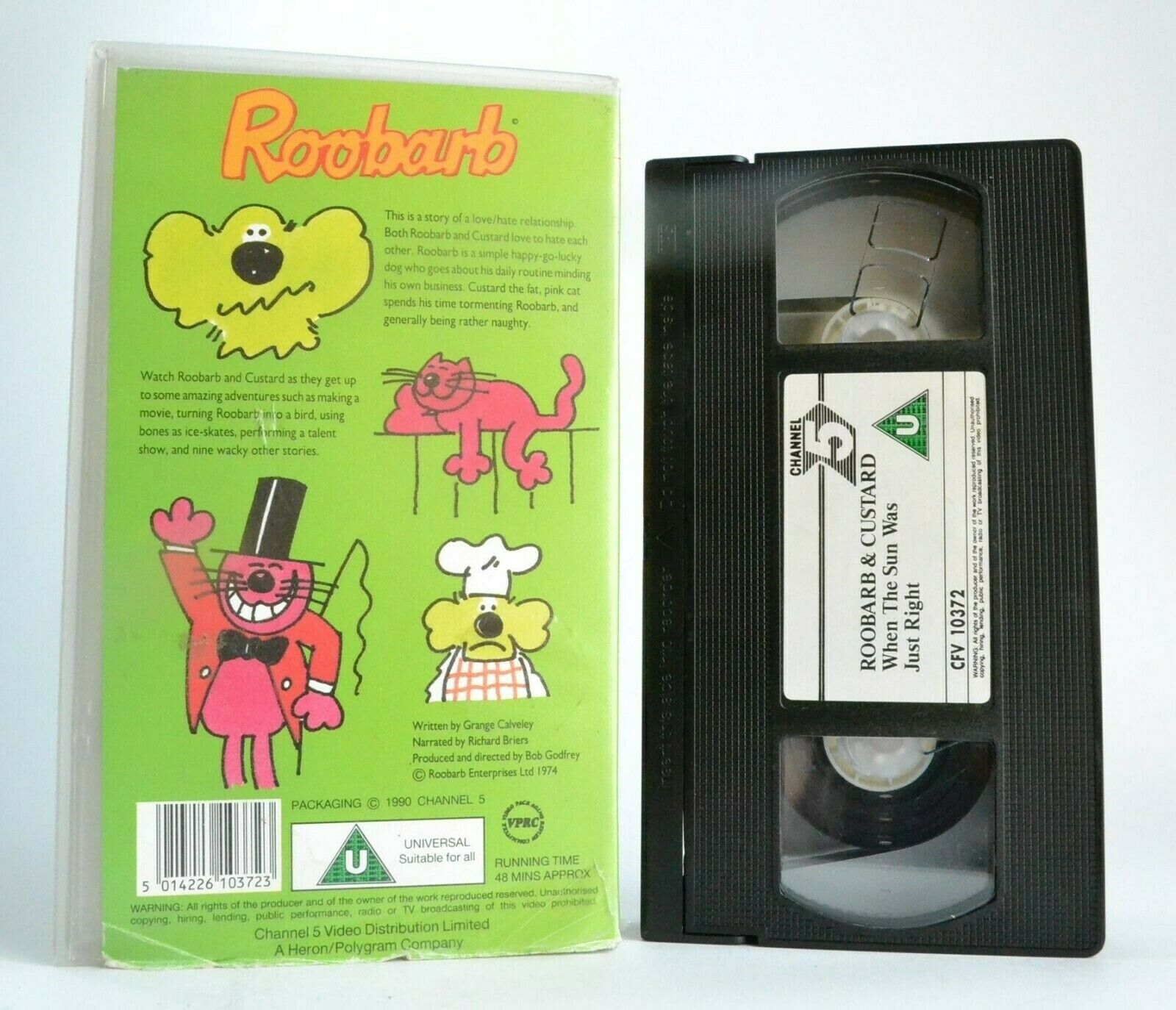 Roobarb And Custard: When The Sun Was Just Right - Animated - Children's - VHS-