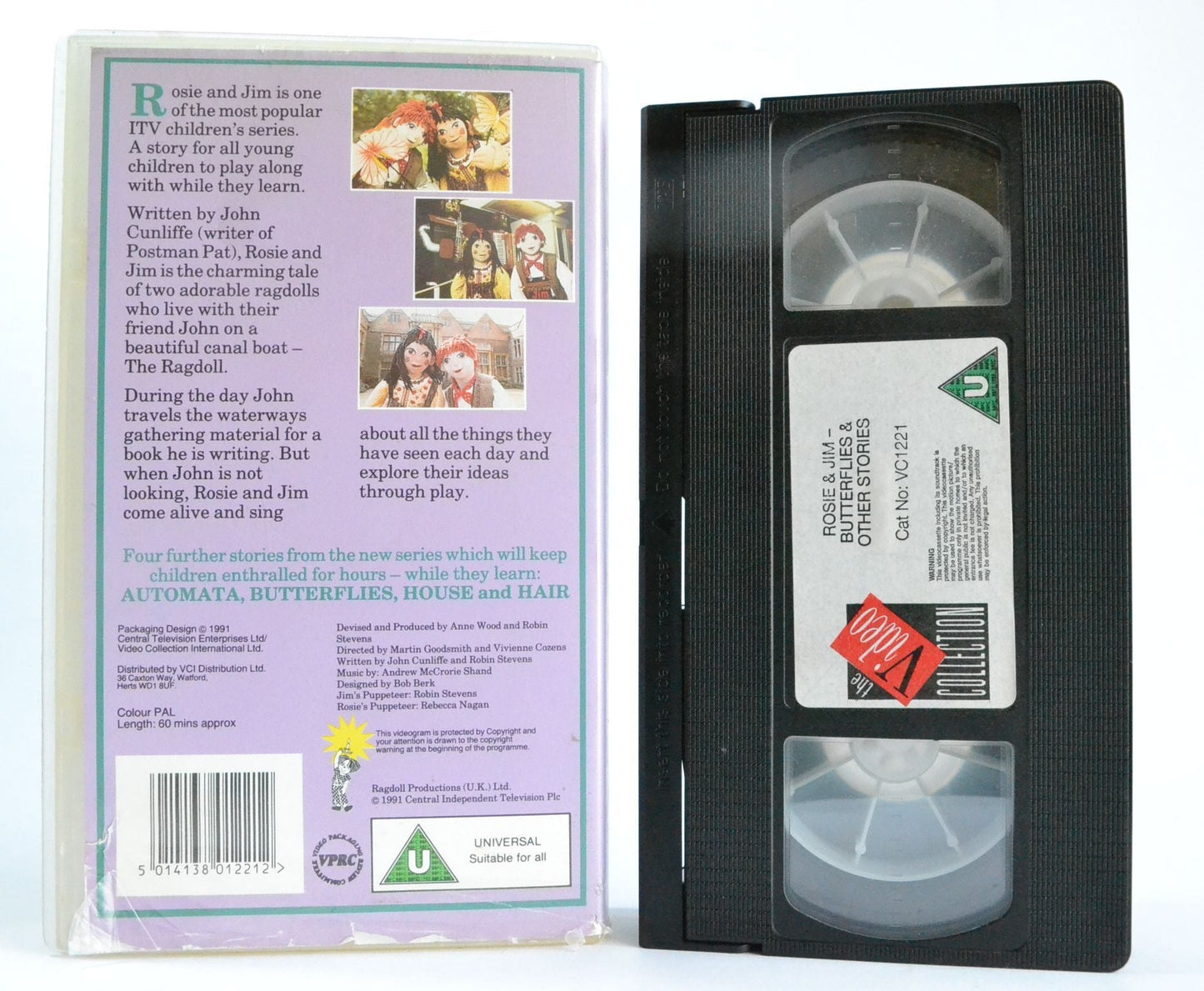 Rosie And Jim: Butterflies - Automata - House - Hair - Ragdoll (1991) Kids - VHS-