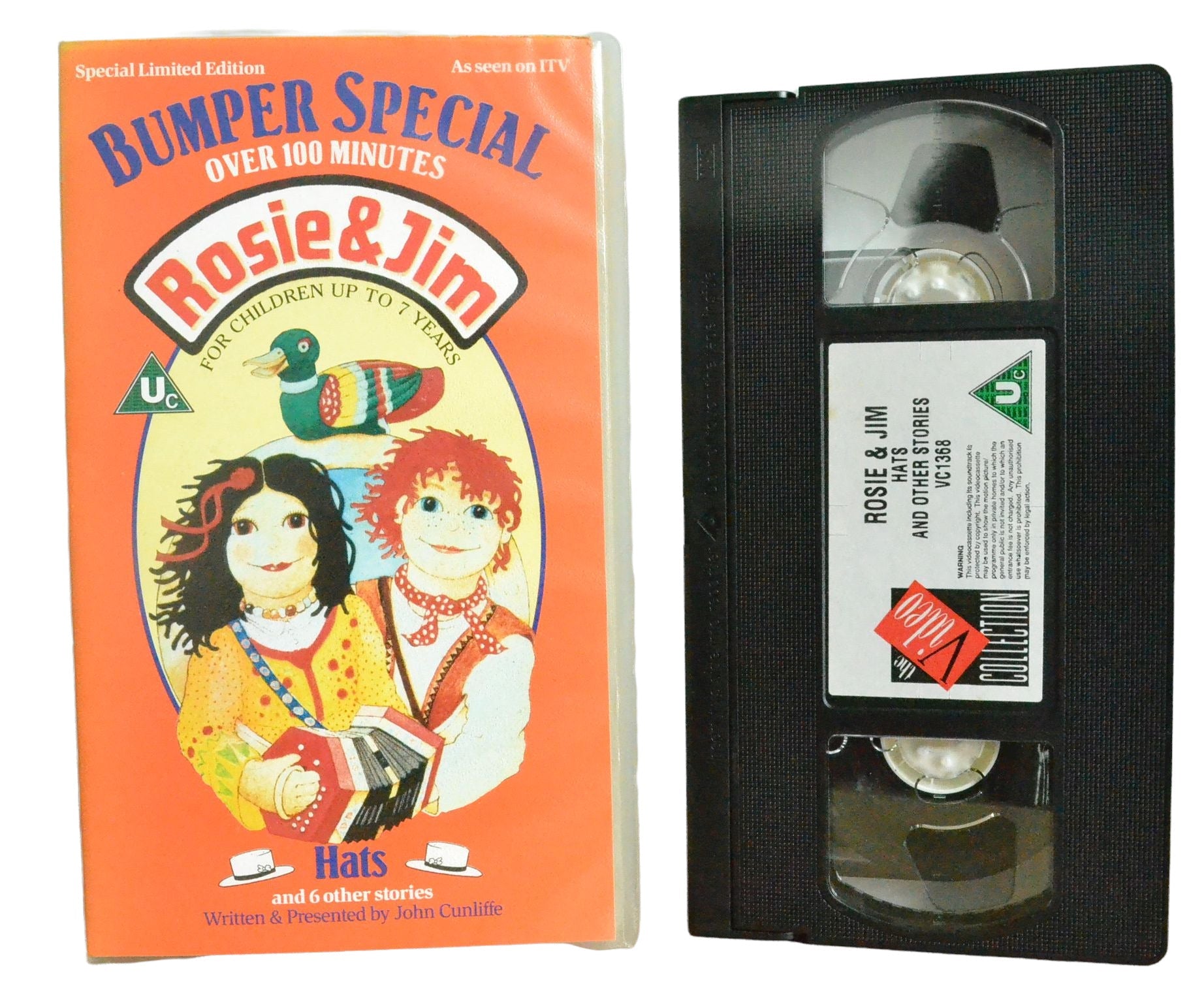 Rosie & Jim - Hat & Other 6 Stories (Special Limited Edition) - The Video Collection - Children's - Pal VHS-