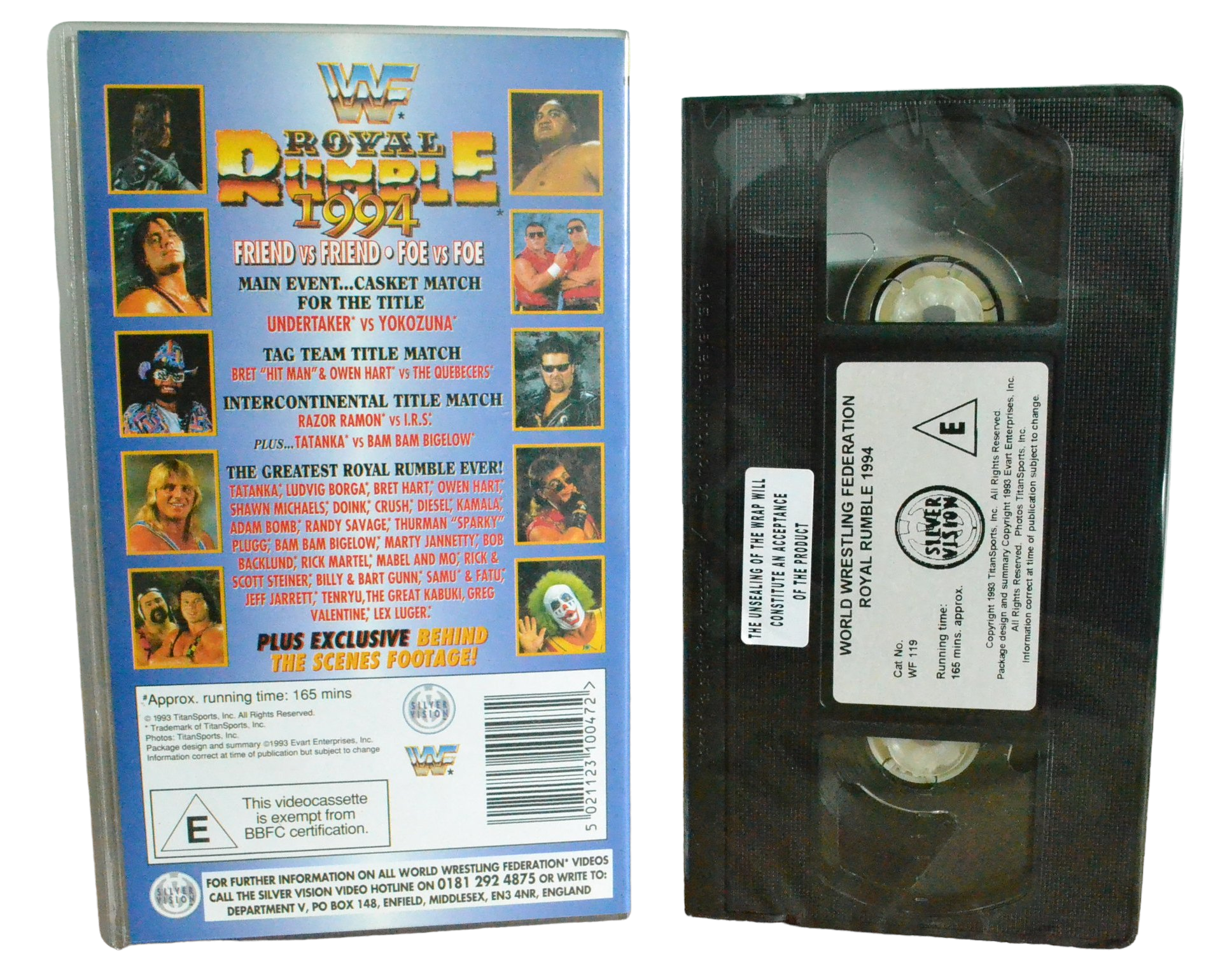 Royal Rumble 1994 - Yokozuna - Silver Vision - WF 119 - Brand New Sealed - Pal - VHS-