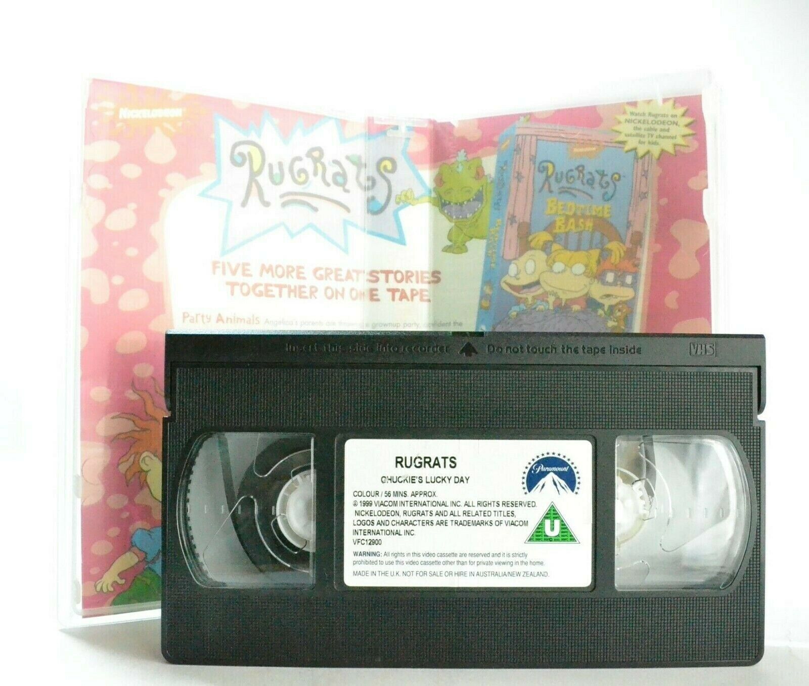 Rugrats: Chuckie's Lucky Day - 5 Episodes - Animated Adventures - Kids - Pal VHS-