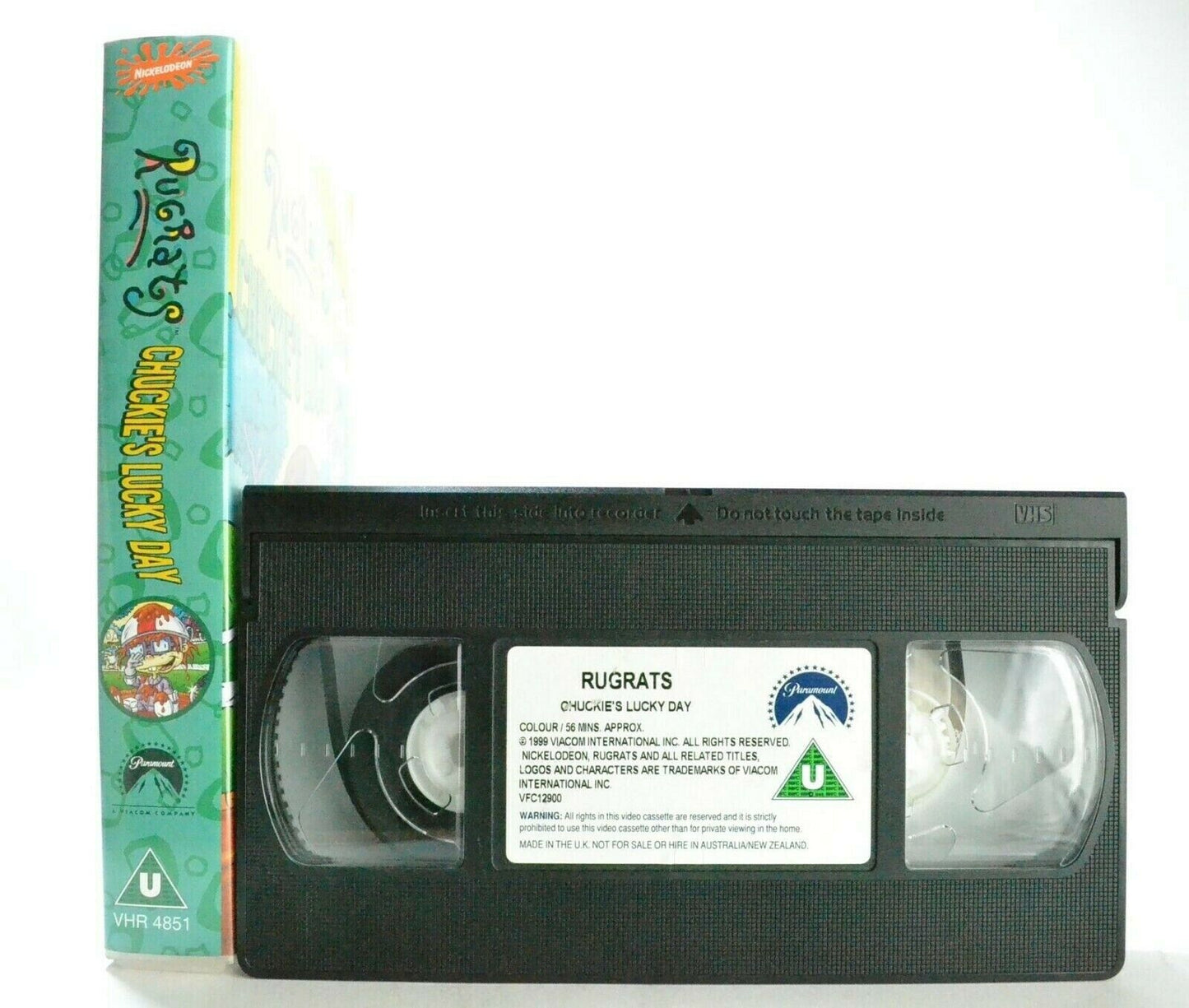 Rugrats: Chuckie's Lucky Day - 5 Episodes - Animated Adventures - Kids - Pal VHS-