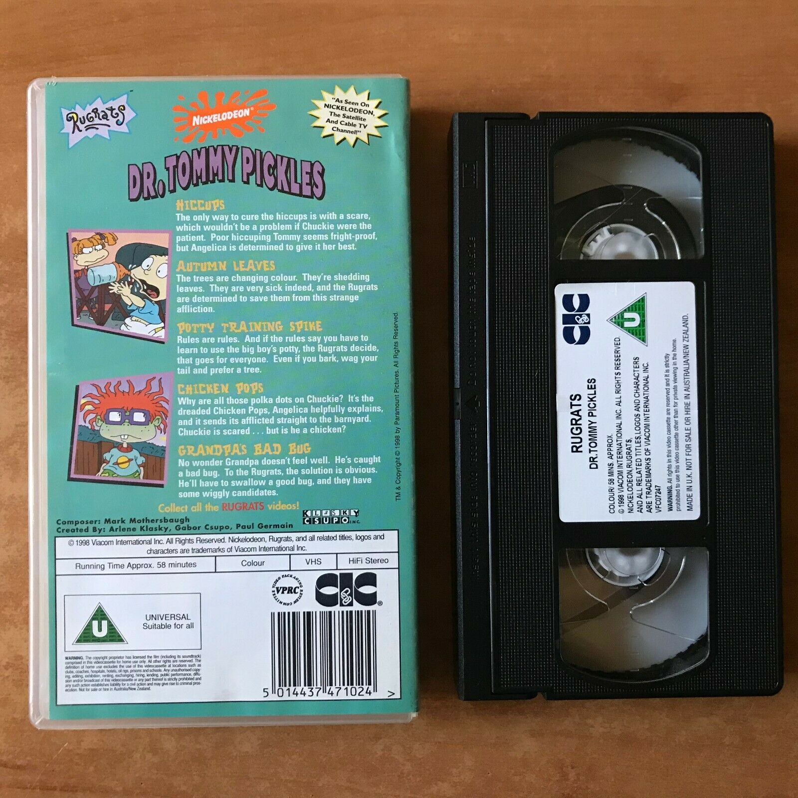 Rugrats: Dr. Tommy Pickles [Nickelodeon] 'Autumn Leaves' - Children's - Pal VHS-