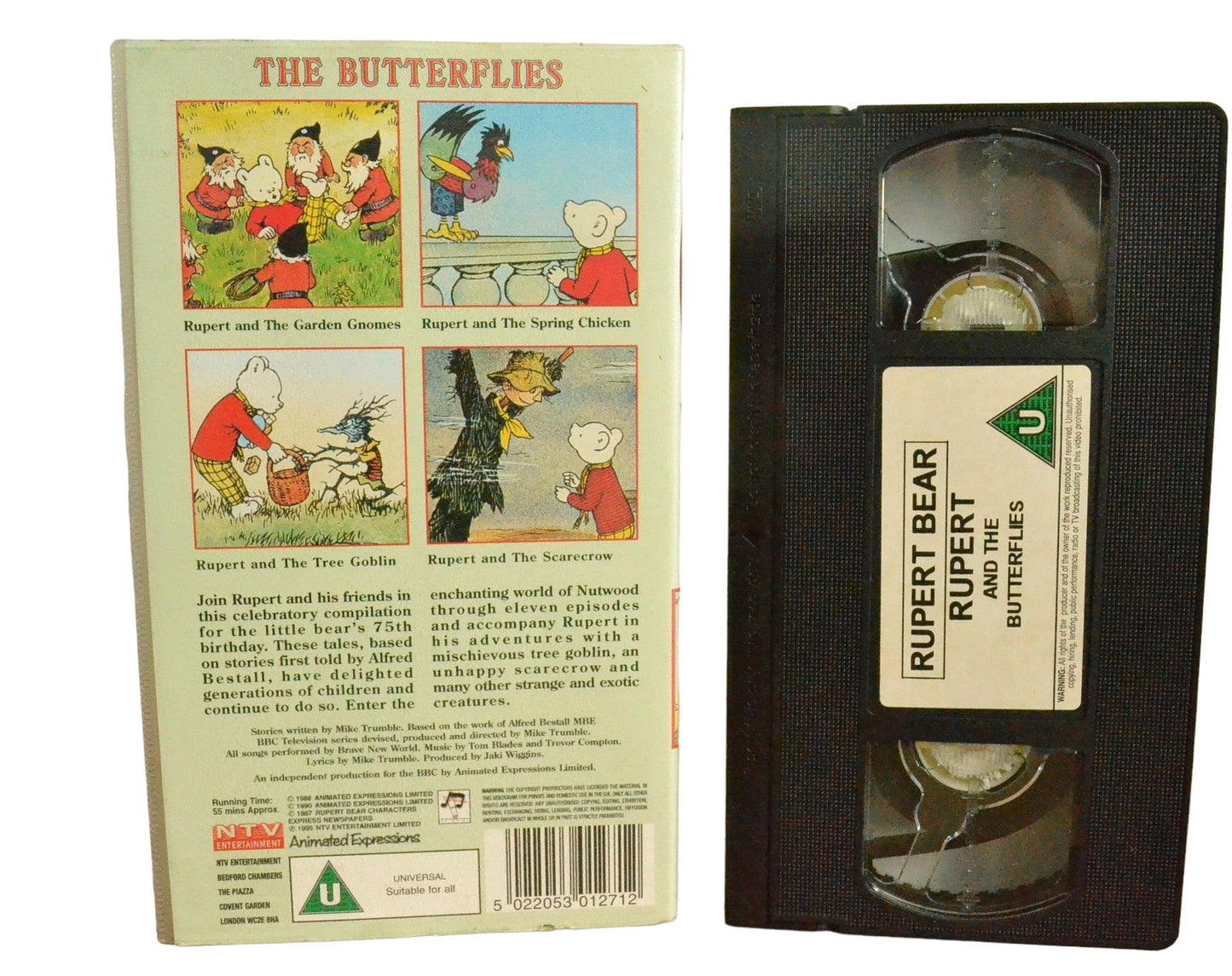 Rupert Bear - Rupert and The Butterflies - NTV Entertainment - NTV0127 - Children - Pal - VHS-