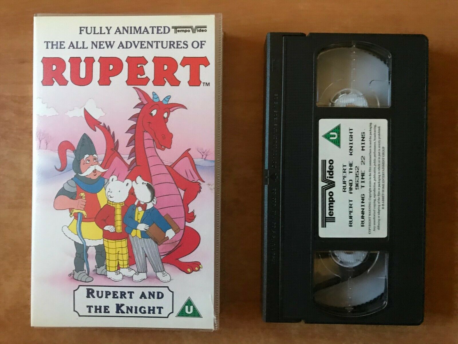 Rupert: Rupert And The Knight [Tempo Video] Animated - Children's - Pal VHS-