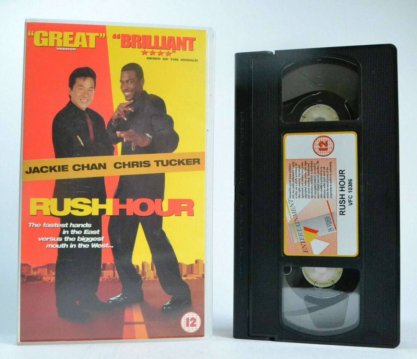 Rush Hour (1998): Buddy Cop Action Comedy - Jackie Chan/Chris Tucker - Pal VHS-