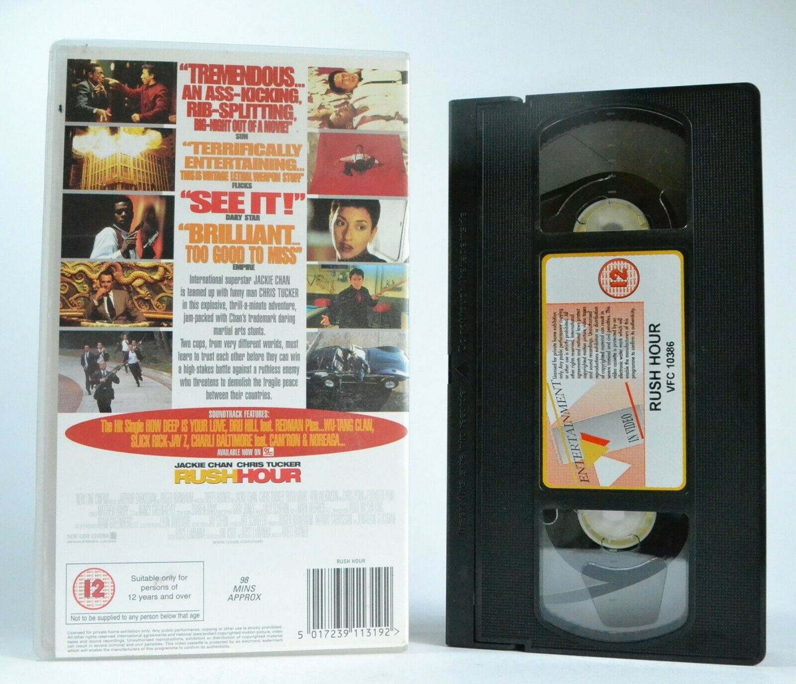 Rush Hour (1998): Buddy Cop Action Comedy - Jackie Chan/Chris Tucker - Pal VHS-