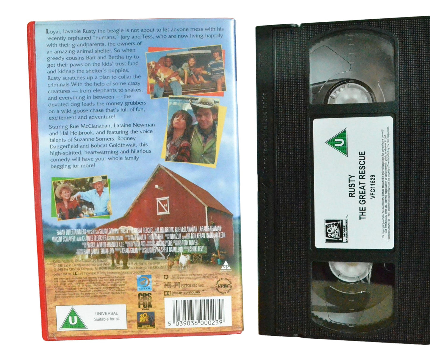 Rusty The Great Rescue - Rue McClanahan - 20th Century Fox - Children's - Pal VHS-