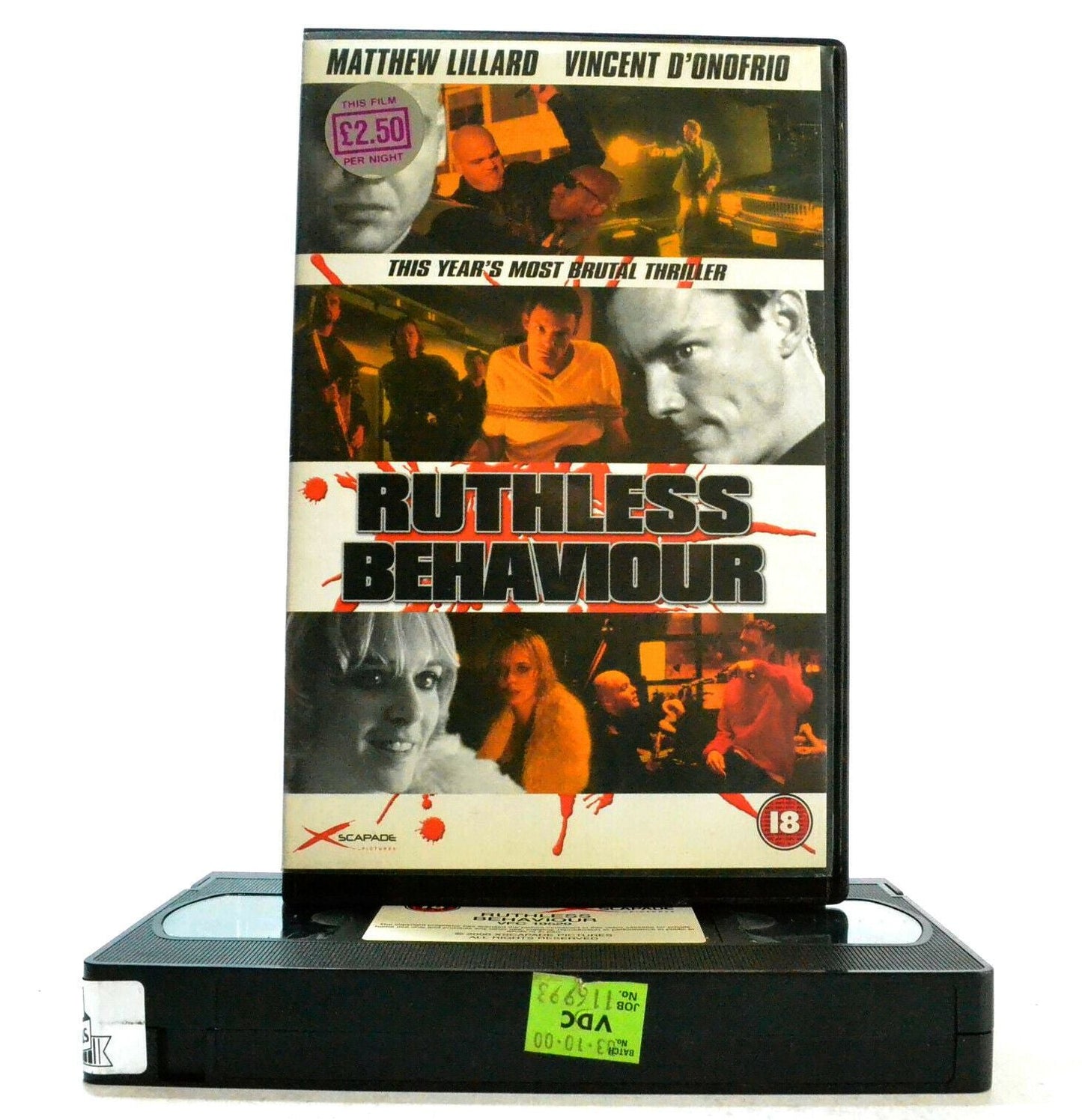 Ruthless Behaviour: Thriller (2000) - Large Box - Ex-Rental - M.Lillard - VHS-