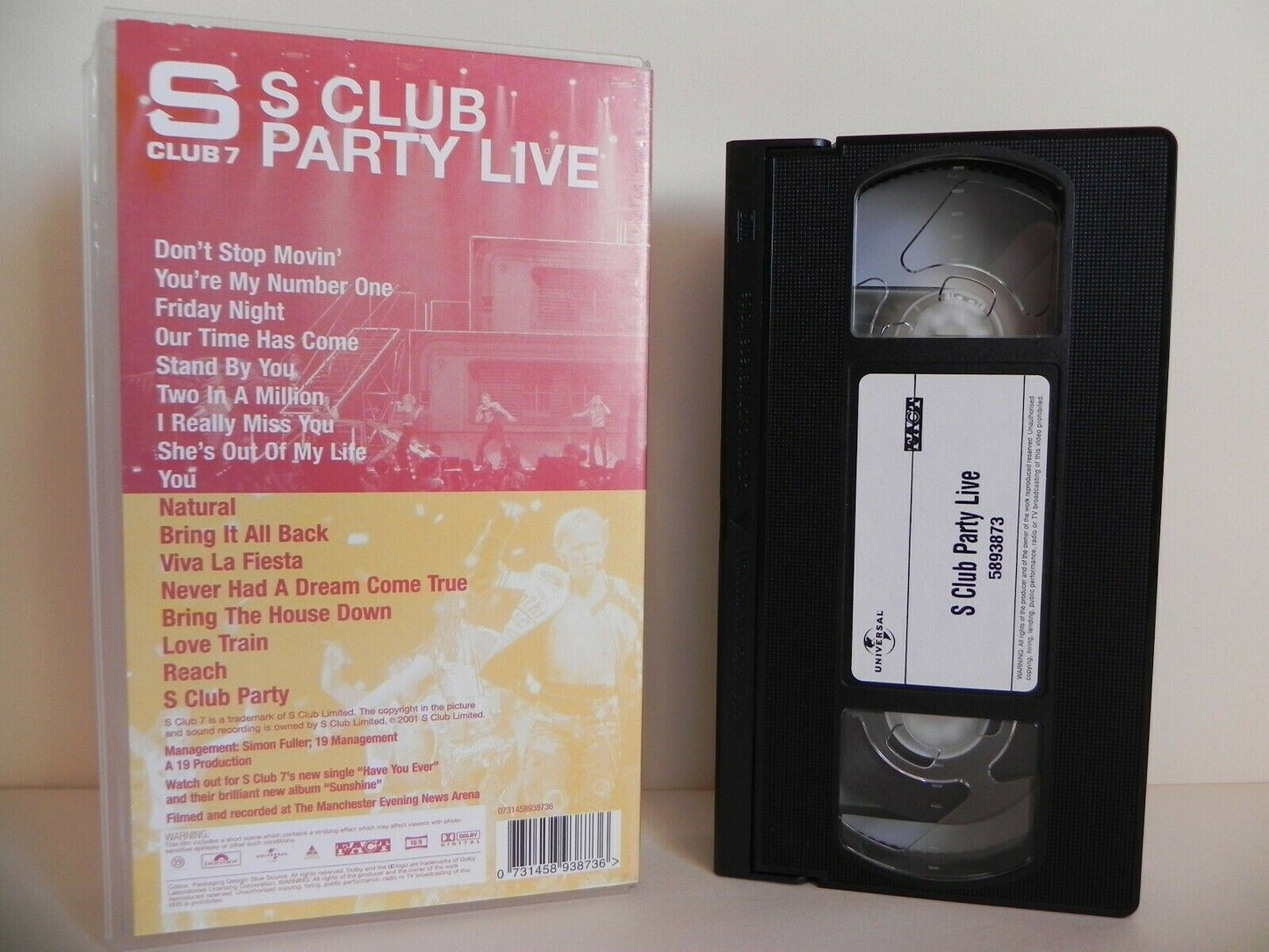 S Club 7 - S Club Party Live - All The Hits - Free Poster - Live Music - Pal VHS-