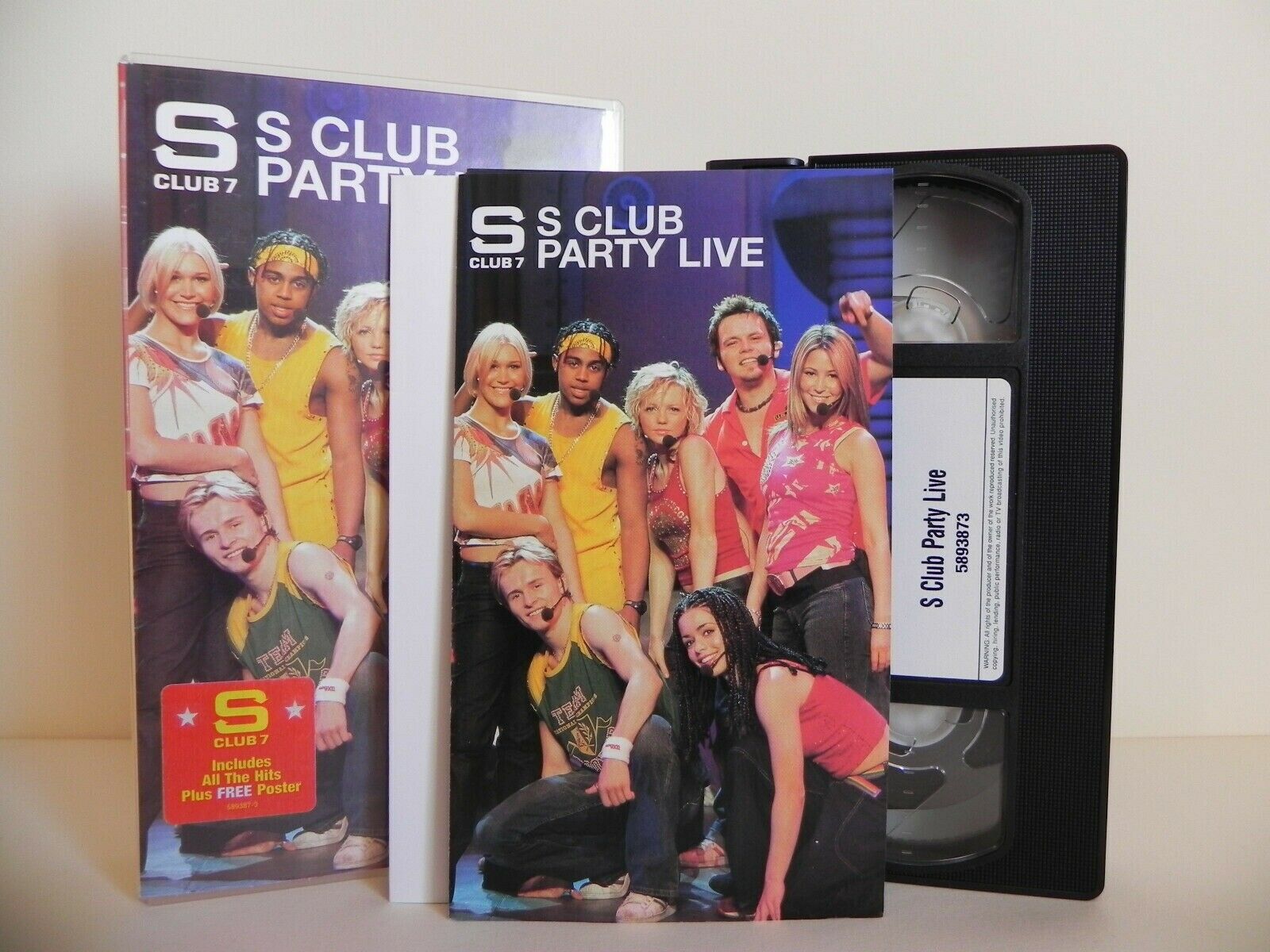 S Club 7 - S Club Party Live - All The Hits - Free Poster - Live Music - Pal VHS-