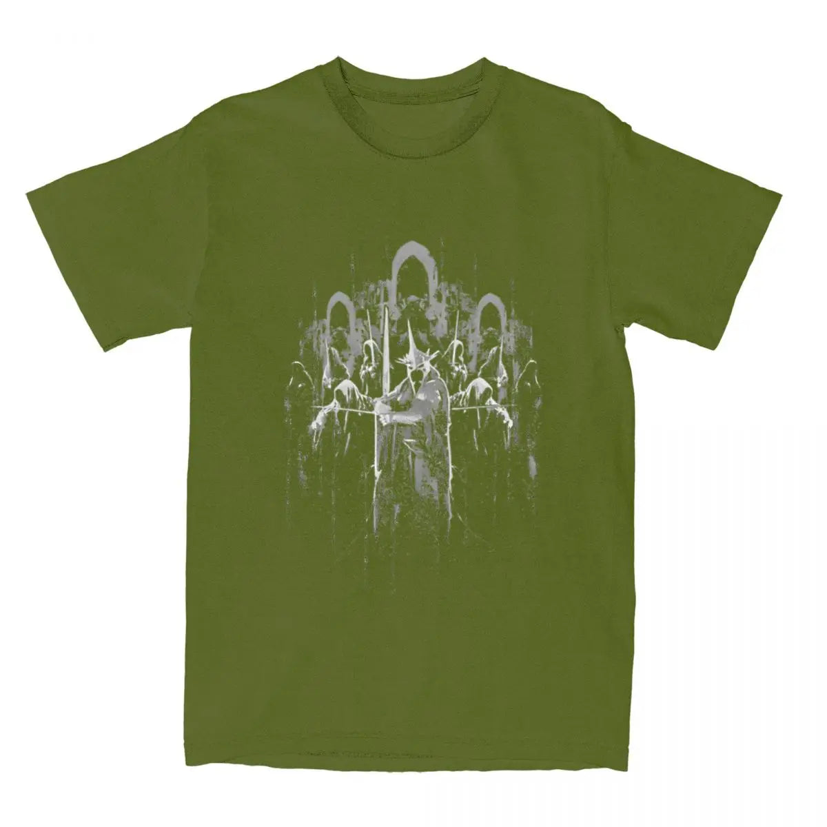 Mordor - Lords of The Rings T-Shirt - Harajuku Style - Summer Casual Oversized Cotton Tees - O Neck Y2K Design-army green-M-