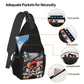 Thundercats Sling Bag - Anime Chest Backpack - Hi-Man Crossbody Travel Daypack-