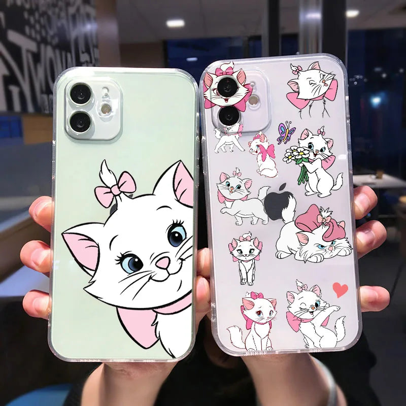 The AristoCats Phone Case - Transparent Cover - Apple iPhone 14 13 12 11 mini XS XR X Pro Max 8 7 6S 6 Plus - All iPhone Models - Anime Fan Gift-