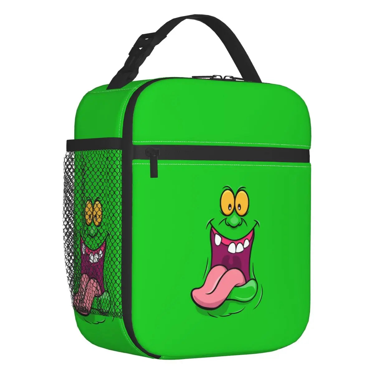 Ghostbusters Slimer Lunch Bag - Portable and Multifunctional - Green Ghost Supernatural Movie Box-1-Lunch Bag-