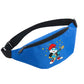 Anime Smurfs Kids Waist Bag - Cartoon Zipper Belt Pack for Outdoor Sports, Travel Shoulder Crossbody Gift Pouch-LJL 22-