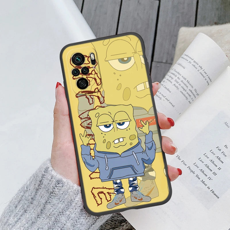 Sponge Bob Square Pants - Patrick Star Phone Cover For POCO M5S - Back Cover Soft Silicone - For Xiaomi POCOM5S M5 S - PocoM5 S Fundas Bag - Xiaomi Poco M5S - Anime Fan Gift-Khe-hmbb98-POCO M5S-