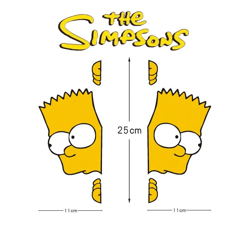 Funny Simpsons Car Stickers - Personalized Reflective Decals - Great Present for Dad’s or Boyfriend’s Vehicle-2PCS-Small-