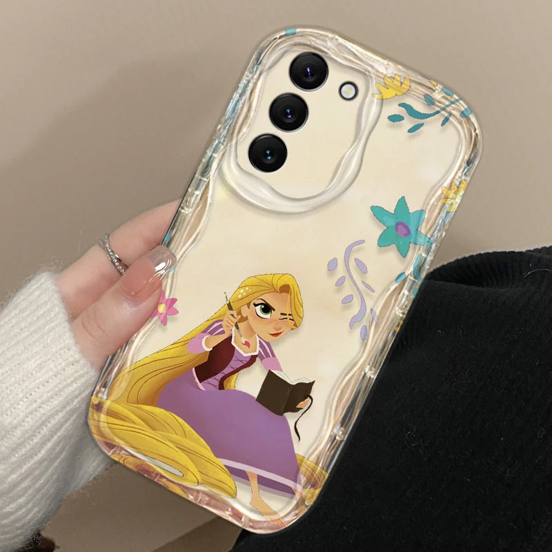 Disney Tangled Rapunzel Phone Case for Samsung Galaxy S21 - A54, A53, A52 Series Wave Oil Cover-