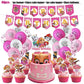 Paw Patrol Birthday Party Decorations Skye Pink - Paper Plates Cups Napkins Tableware Balloons - For Kids Baby Shower Party Supplies-44pcs dec set-