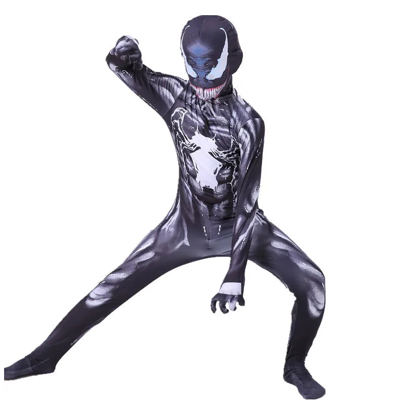 Costume Cosplay New Venom 2 Red Venom Jumpsuit Tights SpiderMan Hero Costume-Venom-100-