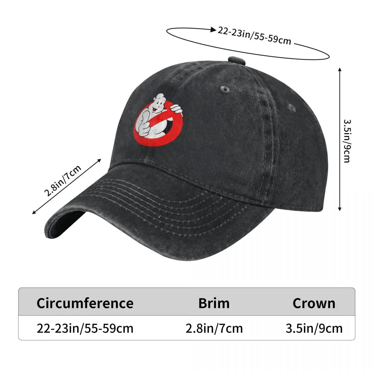 Funny Ghostbusters Denim Cap - Summer Hiking, Fishing, and Hip-Hop Hat for Men-