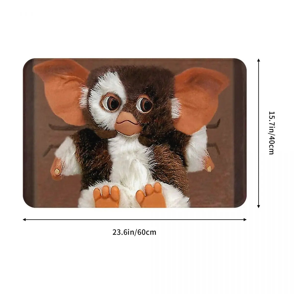 Gremlins Bath Mat - I Love My Gizmo - With Box PILLOW - Doormat Flannel Carpet - Balcony Rug - Home Decoration-WHITE-40x60cm 16x24in-