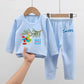 Anime Smurfs Kids Pajama Set - Long Sleeve Thicken Sleepwear Tops Pants, Cartoon Nightwear Retro Movie Gift-LJL 28-LJL 98-110-