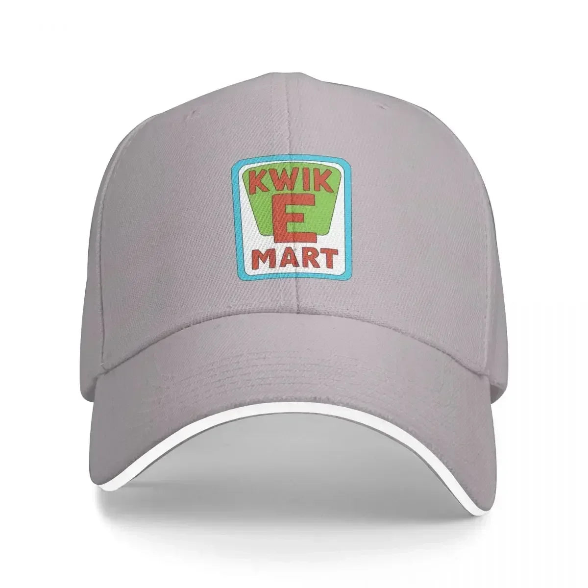 Kwik-E-Mart Simpsons Logo Snapback Cap - Breathable Polychromatic Baseball Hat - Stylish Gift for Men or Women-Gray-As shown-