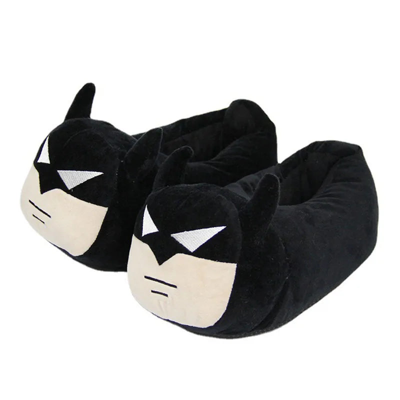 28cm Cartoon Shoes Batman Slippers Anime Figure Cosplay Winter Warm Shoes Adult Indoor Floor Homewear Shoes Party Gift-bianfuxia quanbao-