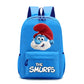 Smurfs Cartoon Kids School Backpack - Retro Laptop Rucksack, Teen Student Bag for Travel or Office Use, Anime Gift-LJL 21-LJL 33-D-44x29x12cm-