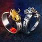 Digimon Adventure Ring - WarGreymon Garurumon Adjustable Sterling Silver Anime Gift-