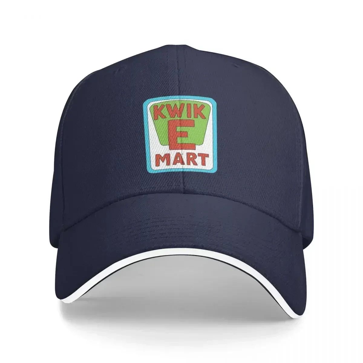 Kwik-E-Mart Simpsons Logo Snapback Cap - Breathable Polychromatic Baseball Hat - Stylish Gift for Men or Women-Navy Blue-As shown-