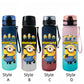 Despicable Me Minions Sports Water Bottle - 650ML Large Capacity Plastic Bottle for Outdoor Activities-xh11-Style D-