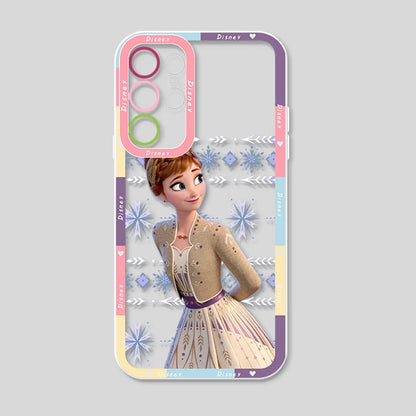 Disney Frozen Princess Phone Case for Samsung Galaxy S24 S23 S22 - Angel Eyes, Transparent Cover-YZA02TAngel03-Samsung A52 4G-