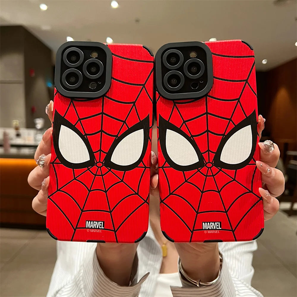 Spider-Man Phone Case for iPhone 16 15 14 13 12 11 Pro Max - Soft Silicone Cartoon Cover-