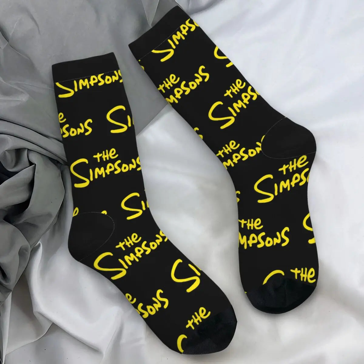 Simpsons Logo Non-Slip Socks - Soft and Breathable Autumn Socks - Fun Fav Cartoon Gift for Husband or Boyfriend-as picture-One Size-