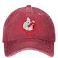 Funny Ghostbusters Denim Cap - Summer Hiking, Fishing, and Hip-Hop Hat for Men-Red-as picture-