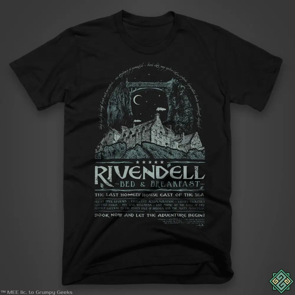 Rivendell Inspired Tee - Lord of The Rings - Hand Screen Printed - Unisex Y2K Loose Pullovers for Fall-