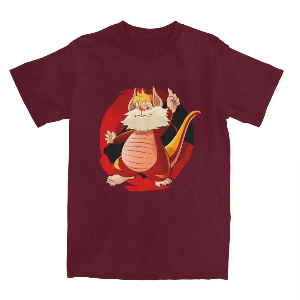 Snarf T-Shirt - Men Women Thundercats Panthro - 80s Retro Cartoon Cotton Tee-Burgundy-6XL-