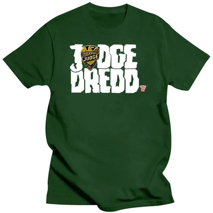 Judge Dredd Logo T-Shirt - Fashion Black Cotton Tee in Unisex Sizes S-3XL-army green-XXL-