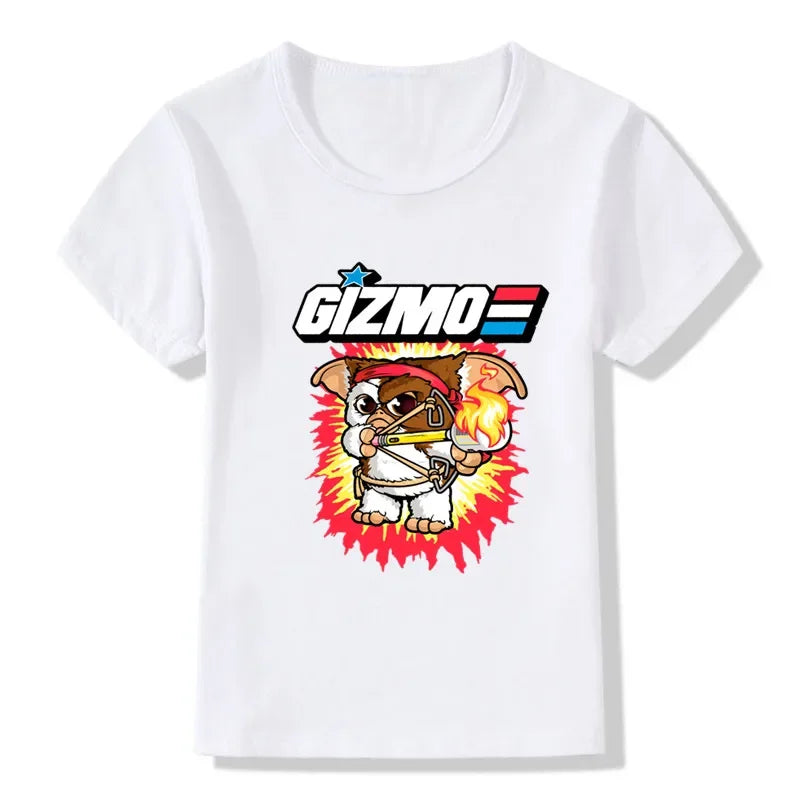 Kids T Shirt - Gremlins Gizmo - Cartoon Print Funny - Boys T Shirt - Cute Baby Girls Clothes - Summer Children - Short Sleeve Tops-HKP5170L-9T-4XL-