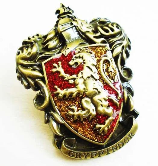 Harry Potter Brooch Pins - Hogwarts House Badges for Gryffindor and Slytherin Fans-3-